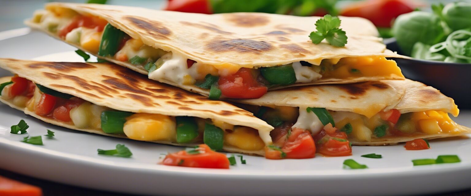 Cheesy vegetable quesadillas