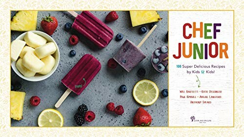 Chef Junior cookbook cover with fruit popsicles and berries.