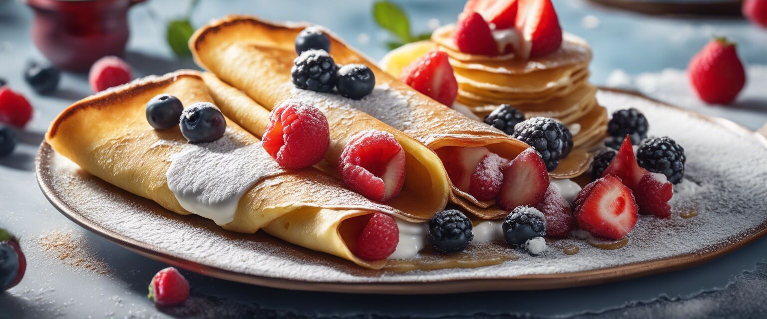 Crepes with fruits