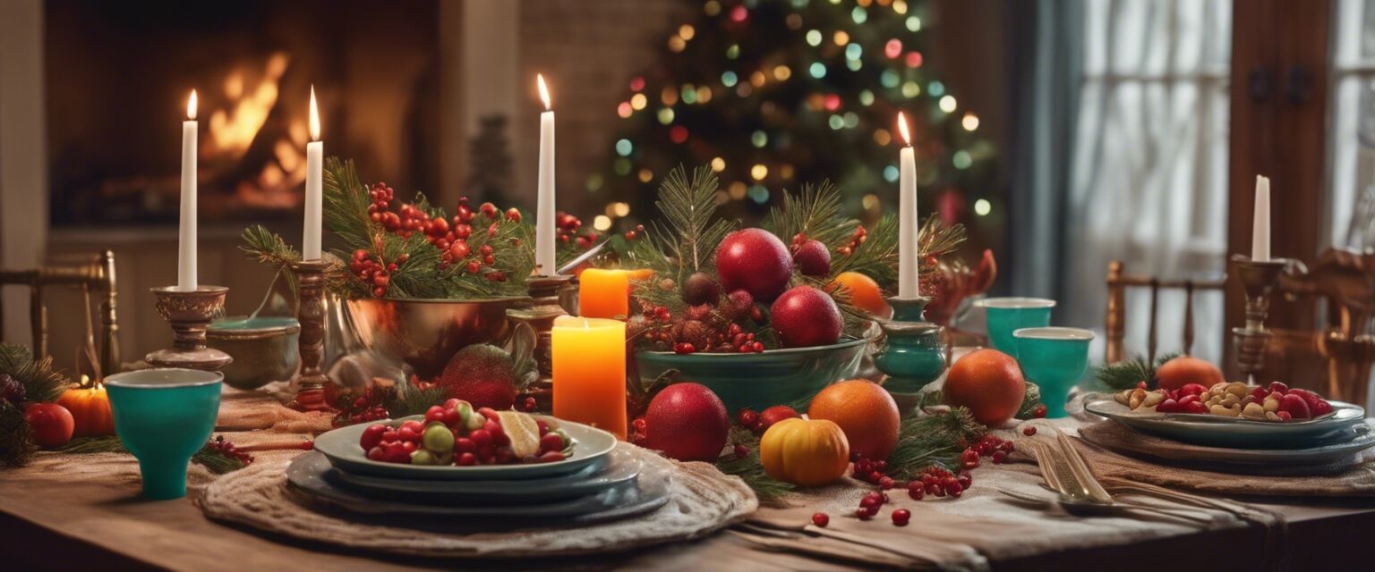 A beautifully set holiday table